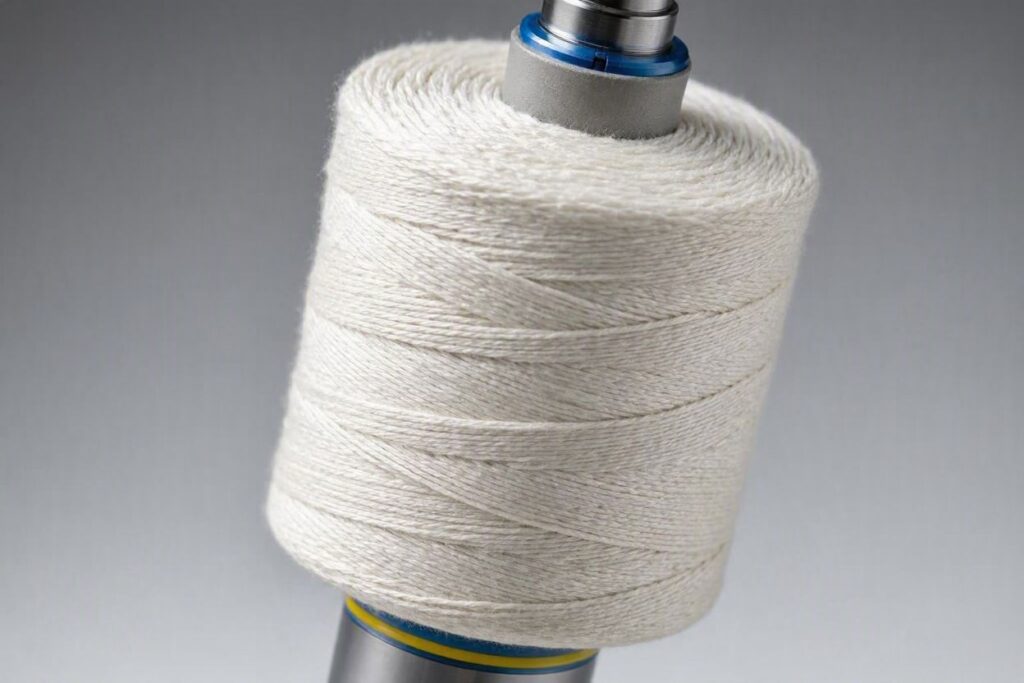 Filato cucirino in cotone Giza a fibra lunga pronto per tinta Scudo