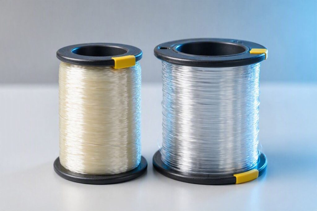 Filati in poliammide pronto per tinta e nylon monofilo trasparente invisibile